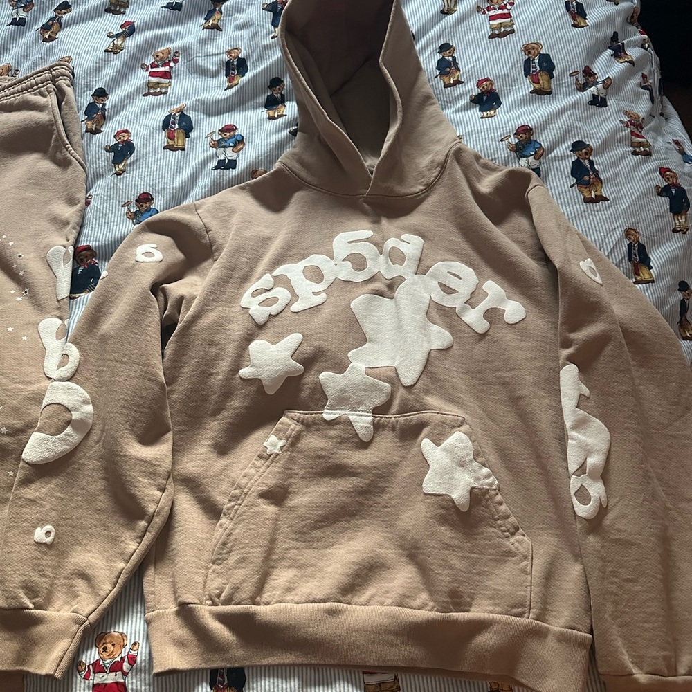 SP5DER HOODIE SIZE M TAN